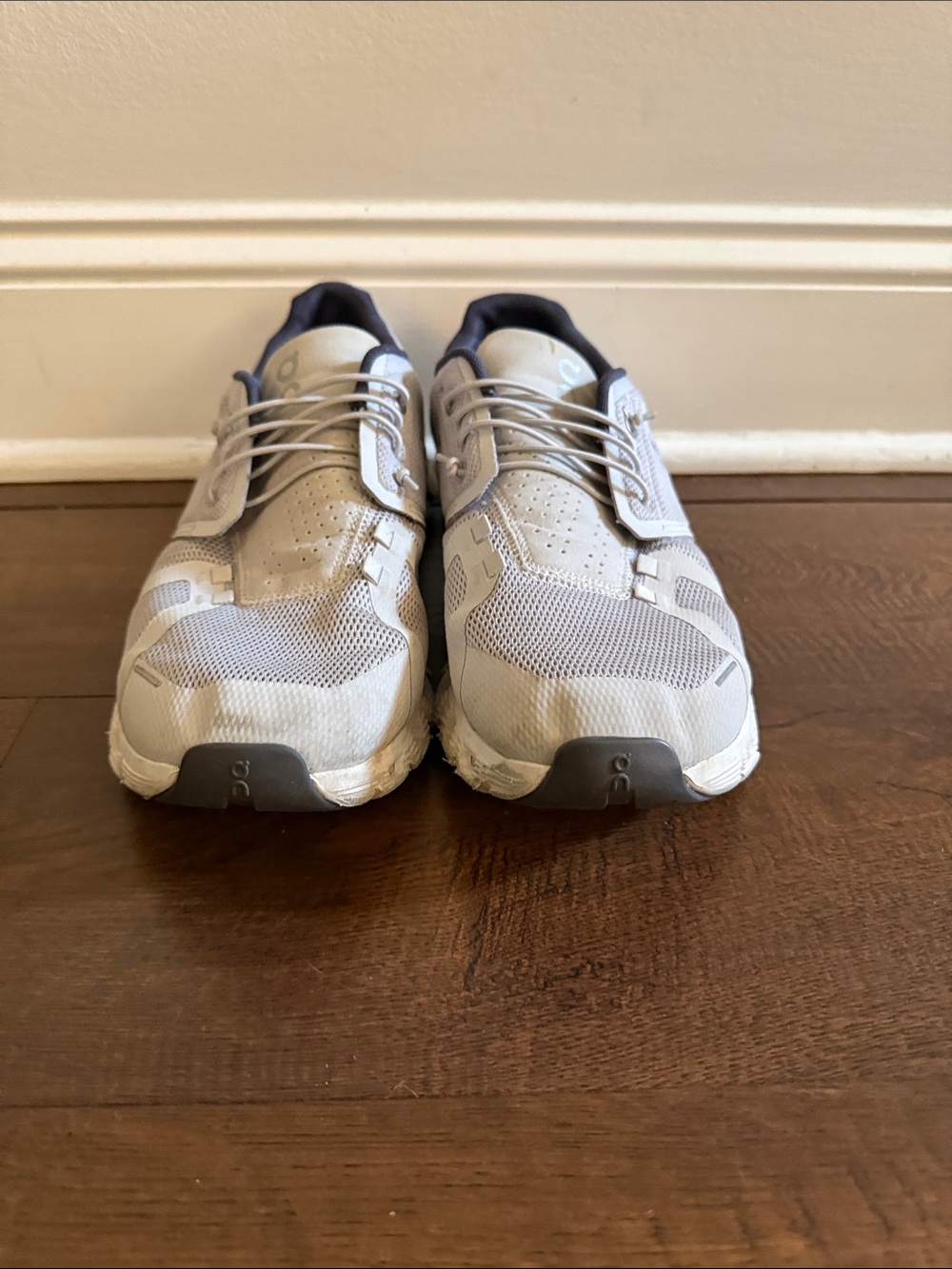 OnCloud Light Gray and and Navy Athletic Sneakers